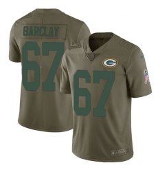 Men's Nike Green Bay Packers #67 Don Barclay Limited Olive 2017 Salute to Service NFL Jersey