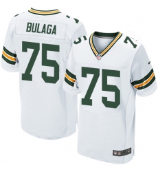 Men's Nike Green Bay Packers #75 Bryan Bulaga Elite White NFL Jersey