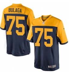 Men's Nike Green Bay Packers #75 Bryan Bulaga Limited Navy Blue Alternate NFL Jersey