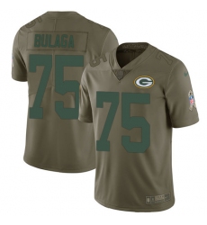 Men's Nike Green Bay Packers #75 Bryan Bulaga Limited Olive 2017 Salute to Service NFL Jersey