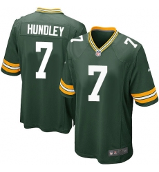 Men's Nike Green Bay Packers #7 Brett Hundley Game Green Team Color NFL Jersey