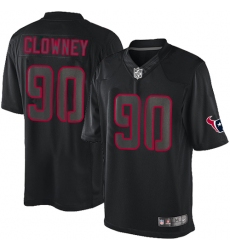 Men's Nike Houston Texans #90 Jadeveon Clowney Limited Black Impact NFL Jersey