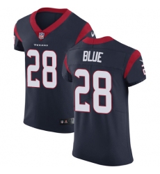 Men's Nike Houston Texans #28 Alfred Blue Navy Blue Team Color Vapor Untouchable Elite Player NFL Jersey