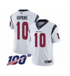 Men's Nike Houston Texans #10 DeAndre Hopkins White Vapor Untouchable Limited Player 100th Season NFL Jersey