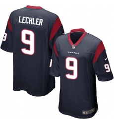 Men's Nike Houston Texans #9 Shane Lechler Game Navy Blue Team Color NFL Jersey