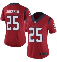 Women's Nike Houston Texans #25 Kareem Jackson Limited Red Alternate Vapor Untouchable NFL Jersey