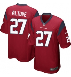 Men's Nike Houston Texans #27 Jose Altuve Game Red Alternate NFL Jersey