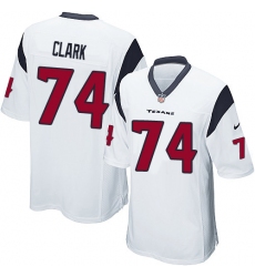 Men's Nike Houston Texans #74 Chris Clark Game White NFL Jersey