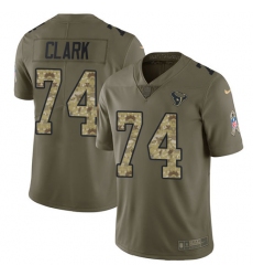 Men's Nike Houston Texans #74 Chris Clark Limited Olive/Camo 2017 Salute to Service NFL Jersey