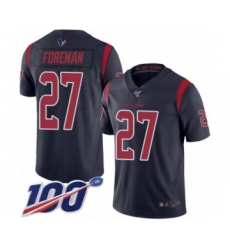 Men's Houston Texans #27 D'Onta Foreman Limited Navy Blue Rush Vapor Untouchable 100th Season Football Jersey