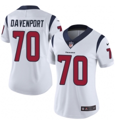 Women's Nike Houston Texans #70 Julien Davenport Elite White NFL Jersey