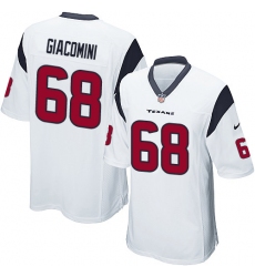 Men's Nike Houston Texans #68 Breno Giacomini Game White NFL Jersey