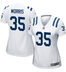 Women's Nike Indianapolis Colts #35 Darryl Morris Game White NFL Jersey