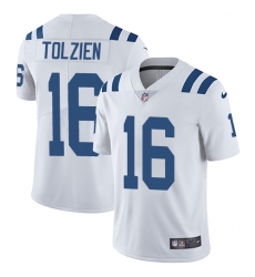 Men's Nike Indianapolis Colts #16 Scott Tolzien White Vapor Untouchable Limited Player NFL Jersey