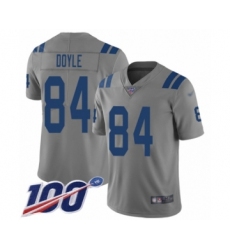 Youth Indianapolis Colts #84 Jack Doyle Limited Gray Inverted Legend 100th Season Football Jersey