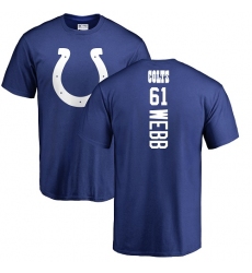 NFL Nike Indianapolis Colts #61 JMarcus Webb Royal Blue Backer T-Shirt