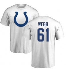 NFL Nike Indianapolis Colts #61 JMarcus Webb White Name & Number Logo T-Shirt