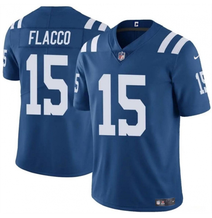 Youth Indianapolis Colts #15 Joe Flacco Blue Vapor Untouchable Limited Football Stitched Jersey