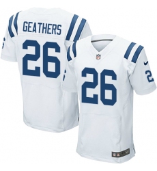 Men's Nike Indianapolis Colts #26 Clayton Geathers Elite White NFL Jersey