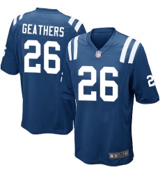 Men's Nike Indianapolis Colts #26 Clayton Geathers Game Royal Blue Team Color NFL Jersey