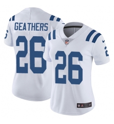 Women's Nike Indianapolis Colts #26 Clayton Geathers Elite White NFL Jersey