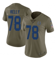 Women's Nike Indianapolis Colts #78 Ryan Kelly Limited Olive 2017 Salute to Service NFL Jersey