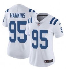 Women's Nike Indianapolis Colts #95 Johnathan Hankins Elite White NFL Jersey