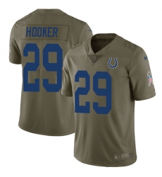 Youth Nike Indianapolis Colts #29 Malik Hooker Limited Olive 2017 Salute to Service NFL Jersey