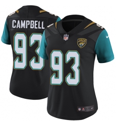 Women's Nike Jacksonville Jaguars #93 Calais Campbell Elite Black Alternate NFL Jersey