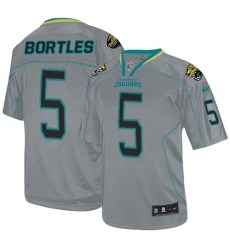 Youth Nike Jacksonville Jaguars #5 Blake Bortles Elite Lights Out Grey NFL Jersey