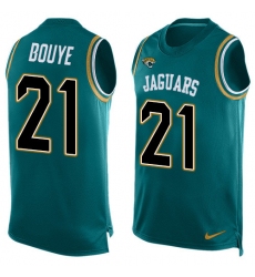Men's Nike Jacksonville Jaguars #21 A.J. Bouye Limited Teal Green Player Name & Number Tank Top NFL Jersey