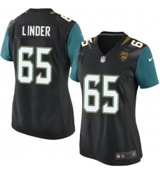 Women's Nike Jacksonville Jaguars #65 Brandon Linder Game Black Alternate NFL Jersey