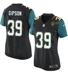 Women's Nike Jacksonville Jaguars #39 Tashaun Gipson Game Black Alternate NFL Jersey
