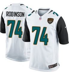 Men's Nike Jacksonville Jaguars #74 Cam Robinson Game White NFL Jersey