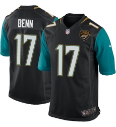Men's Nike Jacksonville Jaguars #17 Arrelious Benn Game Black Alternate NFL Jersey