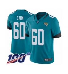 Men's Jacksonville Jaguars #60 A. J. Cann Teal Green Alternate Vapor Untouchable Limited Player 100th Season Football Jersey