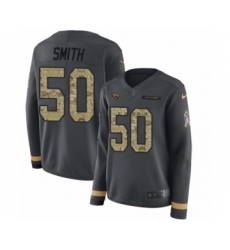 Women's Nike Jacksonville Jaguars #50 Telvin Smith Limited Black Salute to Service Therma Long Sleeve NFL Jersey