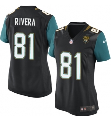 Women's Nike Jacksonville Jaguars #81 Mychal Rivera Game Black Alternate NFL Jersey