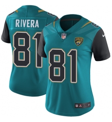Women's Nike Jacksonville Jaguars #81 Mychal Rivera Teal Green Team Color Vapor Untouchable Elite Player NFL Jersey