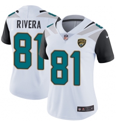 Women's Nike Jacksonville Jaguars #81 Mychal Rivera White Vapor Untouchable Elite Player NFL Jersey