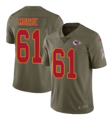 Youth Nike Kansas City Chiefs #61 Mitch Morse Limited Olive 2017 Salute to Service NFL Jersey