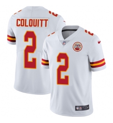 Youth Nike Kansas City Chiefs #2 Dustin Colquitt White Vapor Untouchable Limited Player NFL Jersey