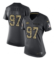 Women's Nike Kansas City Chiefs #97 Allen Bailey Limited Black 2016 Salute to Service NFL Jersey