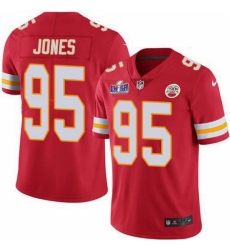Men's Kansas City Chiefs #95 Chris Jones Red 2023 F U S E Vapor Untouchable Limited Stitched 2024 Super Bowl LVIII Jersey