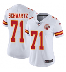 Women's Nike Kansas City Chiefs #71 Mitchell Schwartz White Vapor Untouchable Limited Player NFL Jersey