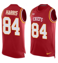 Men's Nike Kansas City Chiefs #84 Demetrius Harris Limited Red Player Name & Number Tank Top NFL Jersey