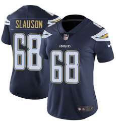 Women's Nike Los Angeles Chargers #68 Matt Slauson Elite Navy Blue Team Color NFL Jersey