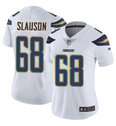 Women's Nike Los Angeles Chargers #68 Matt Slauson Elite White NFL Jersey